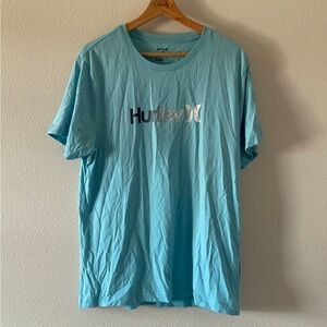 Hurley Men's Aqua Short Sleeve Tee